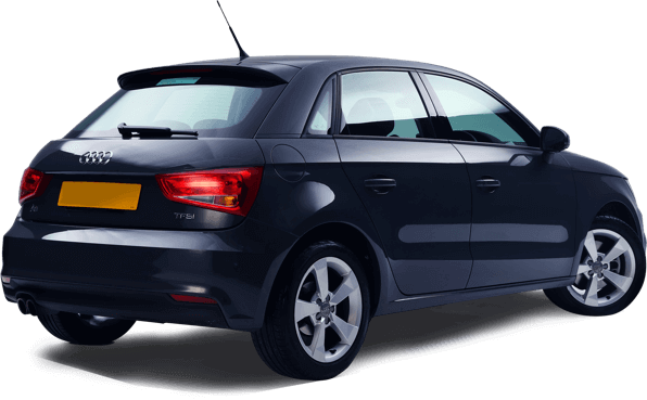Rear of black Audi A1